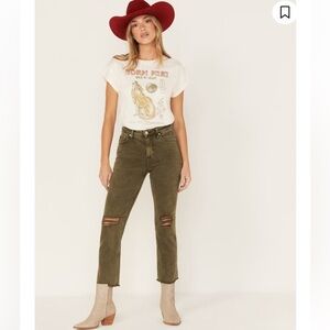 CLEO + WOLF WOMEN'S HIGH RISE ANKLE STRAIGHT JEANS